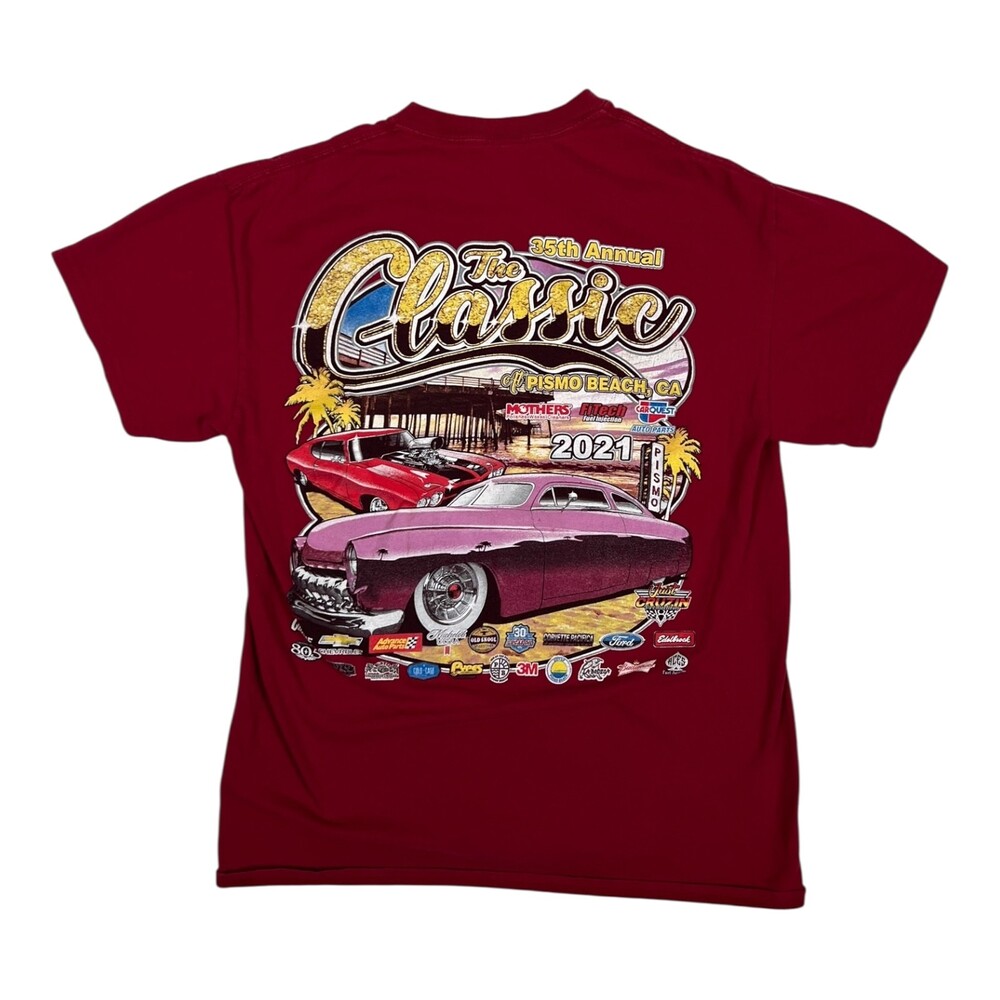 Vintage Pismo Beach Hot Rod T-Shirt Size S/M "The Classic" Retro READ